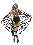 Costume cape, satin bow, spider web